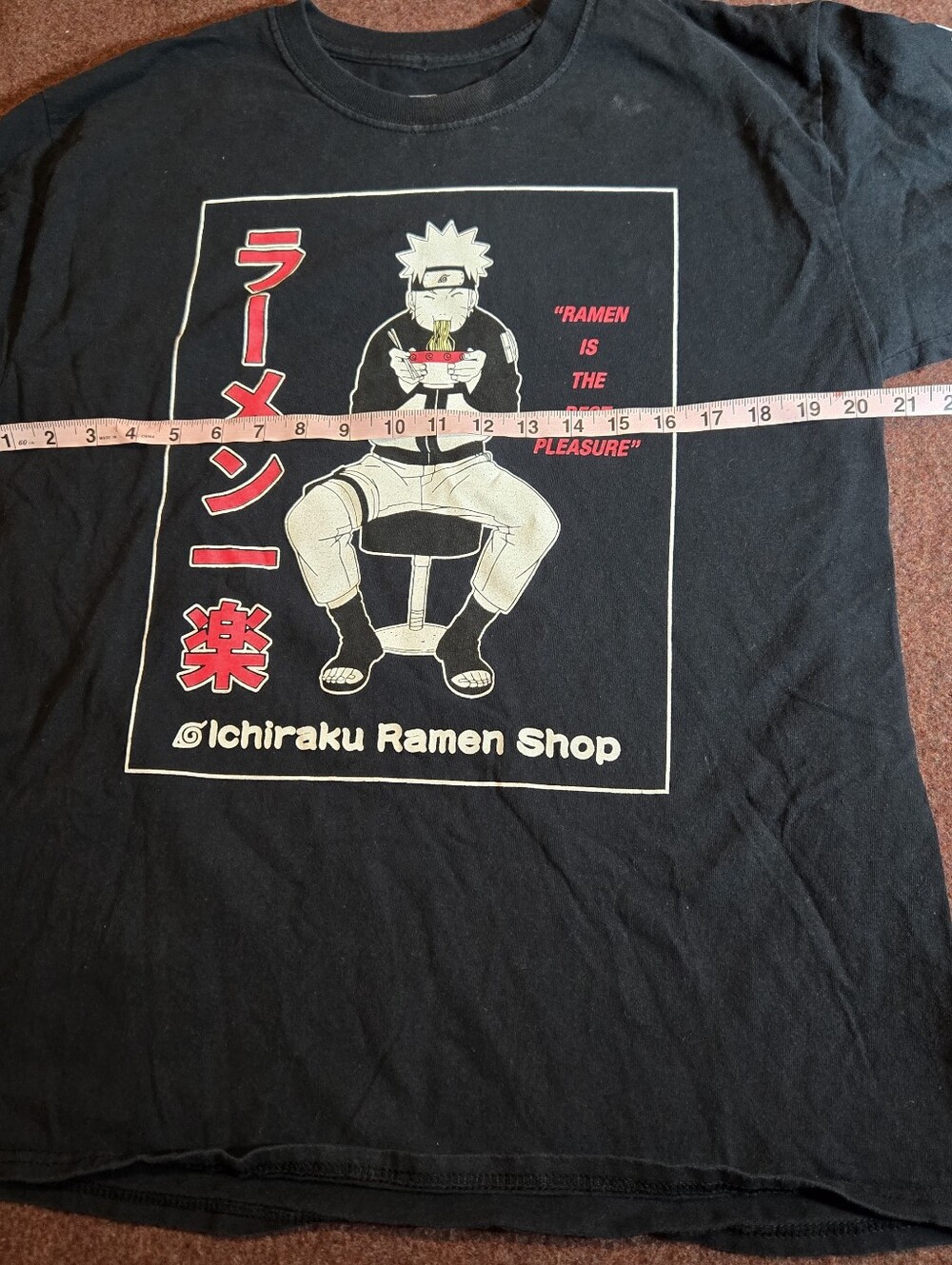 Naruto Shippuden Ichiraku Ramen Shop Long-sleeve Black Shirt Size L Y2K Vintage - Picture 5 of 8